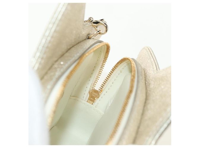 Bolso de hombro Christian Dior Canage Chain de piel Oro Auth 181440SM Dorado - vista 22