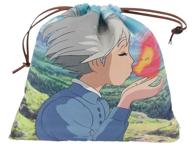 LOEWE Studio Ghibli Howl's Moving Castle Sophie Calcifer Pouch Authentisch 167390SAM Blau - Ansicht 13