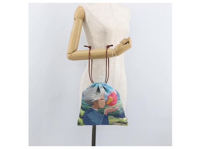 LOEWE Studio Ghibli Howl's Moving Castle Sophie Calcifer Pouch Authentisch 167390SAM Blau - Ansicht 19