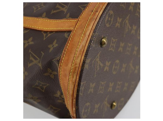 LOUIS VUITTON Borsa a Spalla Monogram Bucket GM M42236 LV Auth bs35328 Monogramma - vista 8
