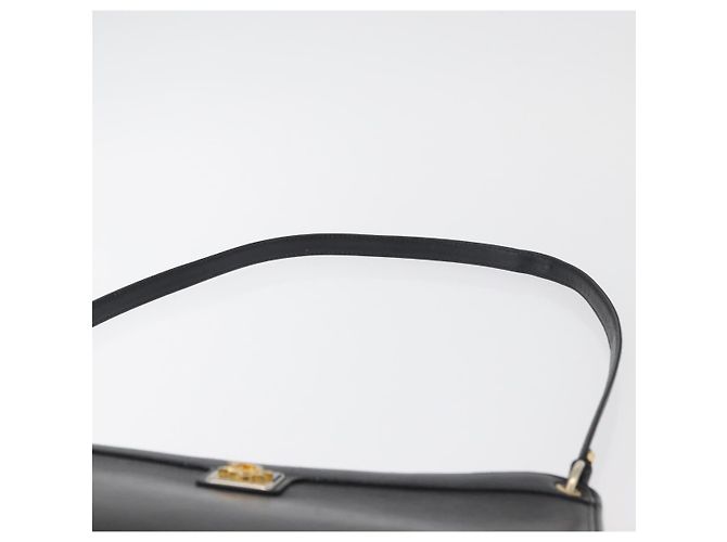 Borsa a Spalla Christian Dior in Pelle Nera e Oro Auth 182420 Nero D'oro - vista 14
