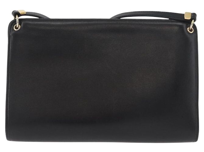 Borsa a Spalla Christian Dior in Pelle Nera e Oro Auth 182420 Nero D'oro - vista 2