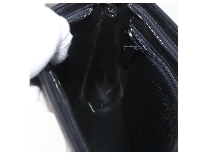 Borsa a Spalla Christian Dior in Pelle Nera e Oro Auth 182420 Nero D'oro - vista 20