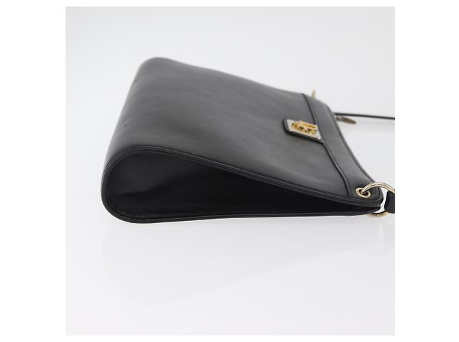 Borsa a Spalla Christian Dior in Pelle Nera e Oro Auth 182420 Nero D'oro - vista 3
