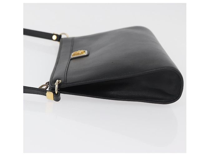 Borsa a Spalla Christian Dior in Pelle Nera e Oro Auth 182420 Nero D'oro - vista 4