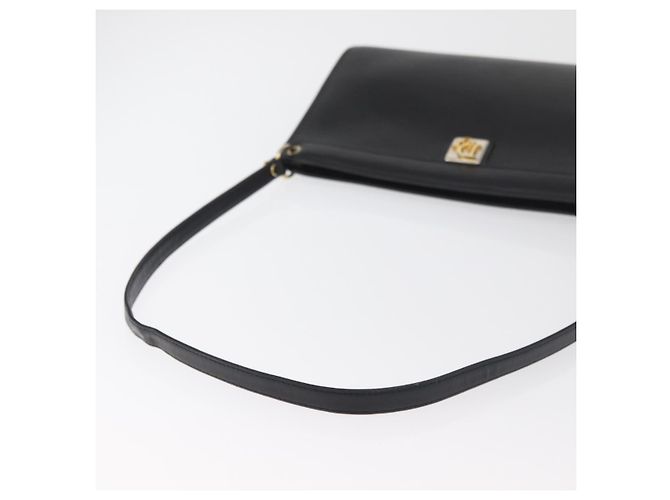 Borsa a Spalla Christian Dior in Pelle Nera e Oro Auth 182420 Nero D'oro - vista 7