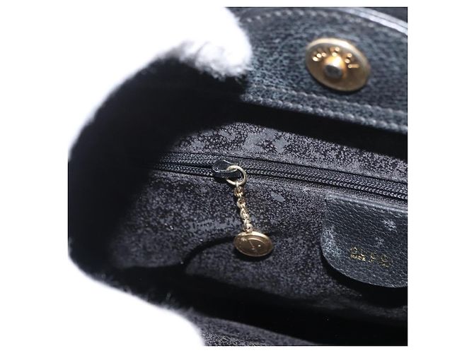 GUCCI Bamboo Tote Bag Wildleder Schwarz Gold 002 2865 0260 Auth 180218 Golden - Ansicht 23