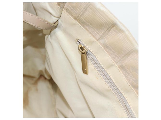 CHANEL Nuova Borsa Tote Travel in Nylon Beige Oro CC Auth 180906 D'oro - vista 19