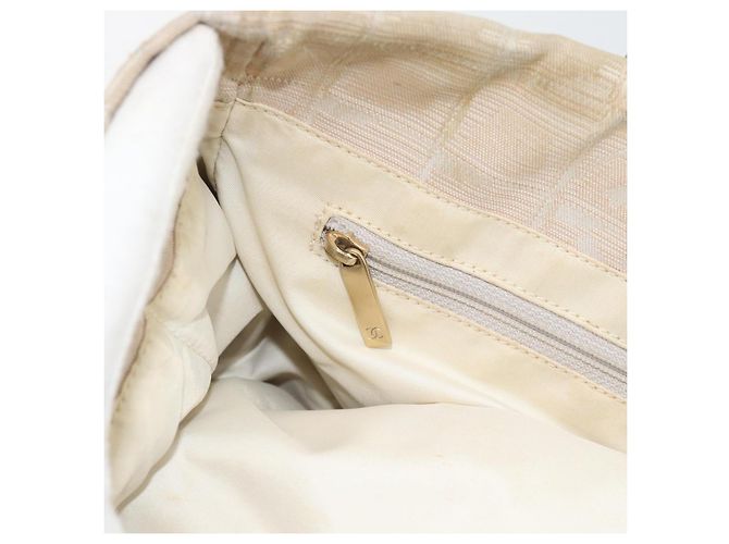 CHANEL Nuova Borsa Tote Travel in Nylon Beige Oro CC Auth 180906 D'oro - vista 21