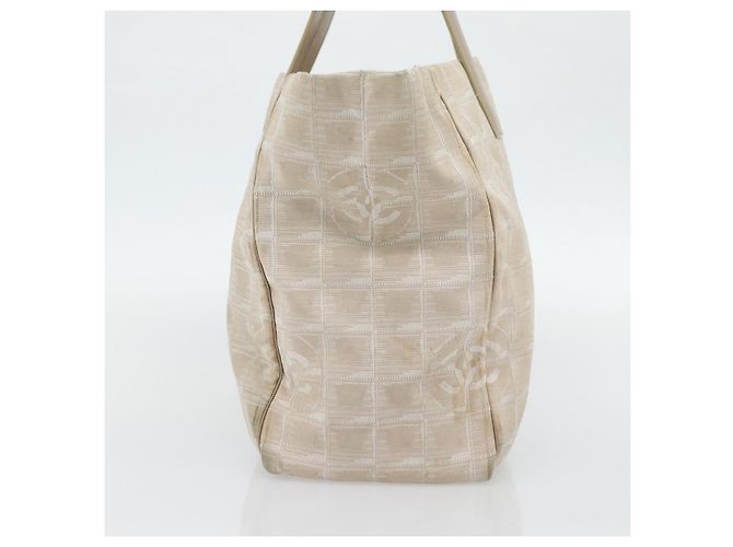 CHANEL Nuova Borsa Tote Travel in Nylon Beige Oro CC Auth 180906 D'oro - vista 3