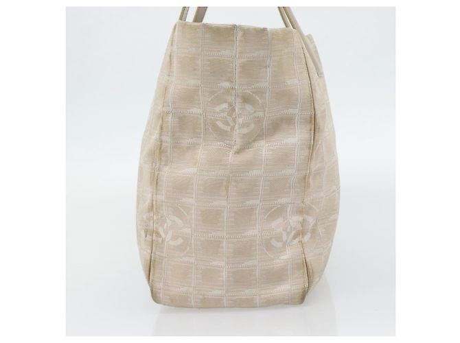 CHANEL Nuova Borsa Tote Travel in Nylon Beige Oro CC Auth 180906 D'oro - vista 4