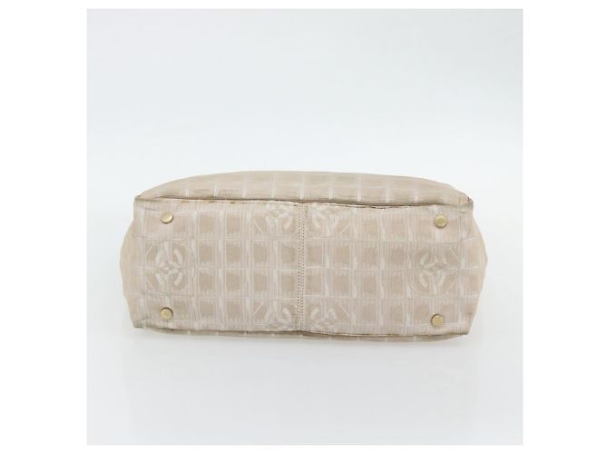 CHANEL Nuova Borsa Tote Travel in Nylon Beige Oro CC Auth 180906 D'oro - vista 5