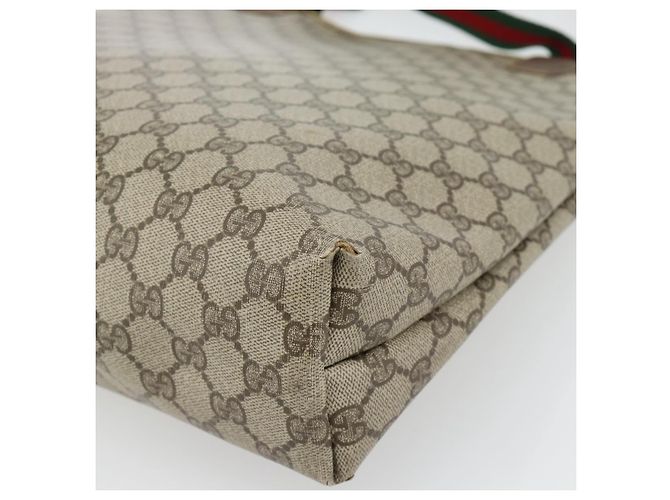 Borsa Tote GUCCI GG Supreme Web Sherry Line PVC Beige Red 39 02 003 Auth 180903 - vista 15