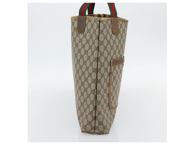 Borsa Tote GUCCI GG Supreme Web Sherry Line PVC Beige Red 39 02 003 Auth 180903 - vista 3