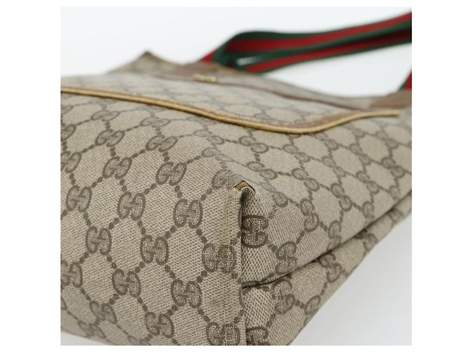 Borsa Tote GUCCI GG Supreme Web Sherry Line PVC Beige Red 39 02 003 Auth 180903 - vista 9
