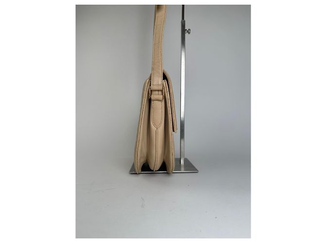 Borsa a tracolla vintage Givenchy in pelle trapuntata beige e oro - vista 4
