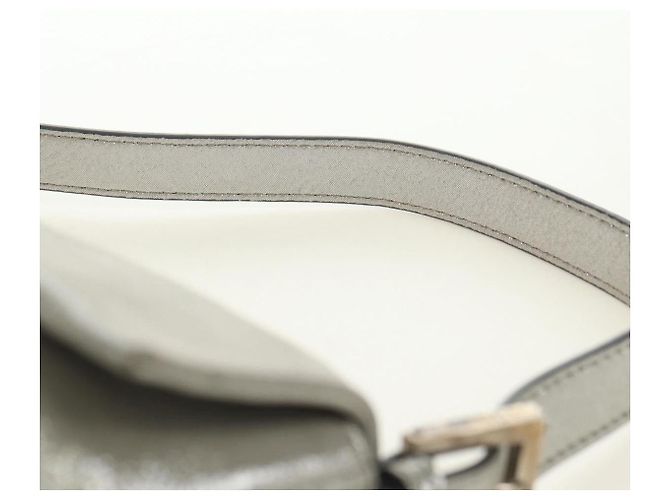 FENDI Borsa a Spalla Mamma Baguette in Pelle con Strass Argento Autentica yk20386SM - vista 14