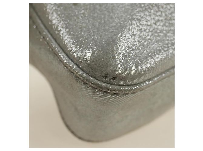 FENDI Borsa a Spalla Mamma Baguette in Pelle con Strass Argento Autentica yk20386SM - vista 15