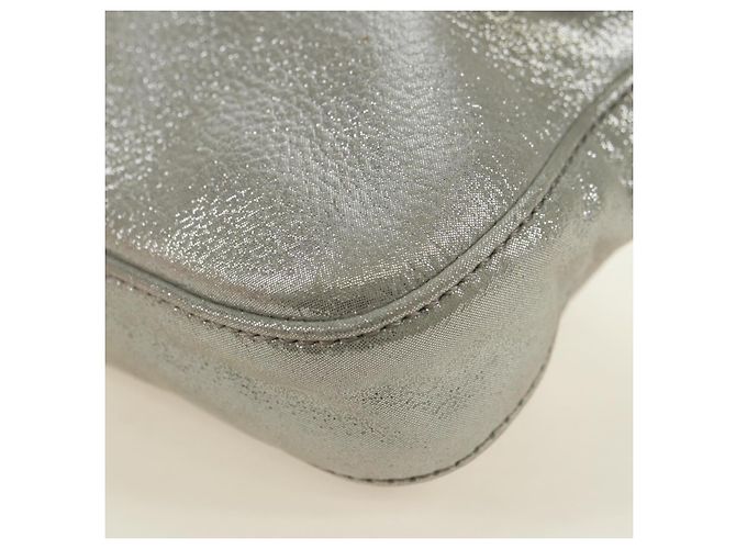 FENDI Borsa a Spalla Mamma Baguette in Pelle con Strass Argento Autentica yk20386SM - vista 16