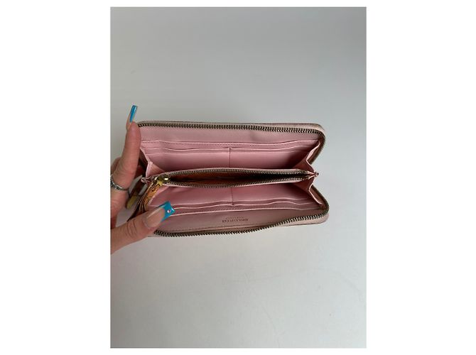 Autre Marque Vintage Pucci Canvas Leather Trim Wallet Pink Yellow Rust - view 3
