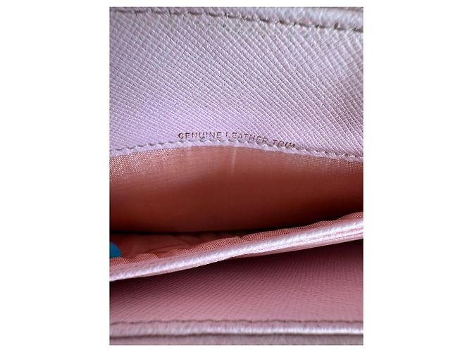 Autre Marque Vintage Pucci Canvas Leather Trim Wallet Pink Yellow Rust - view 5