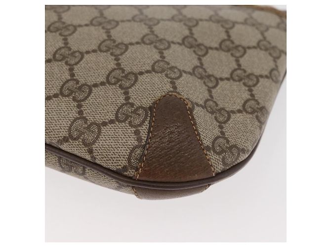 Bolsa GUCCI GG Supreme Web Sherry Line PVC Bege Ouro 904 02 026 Auth BA12949 Dourado - vista 16