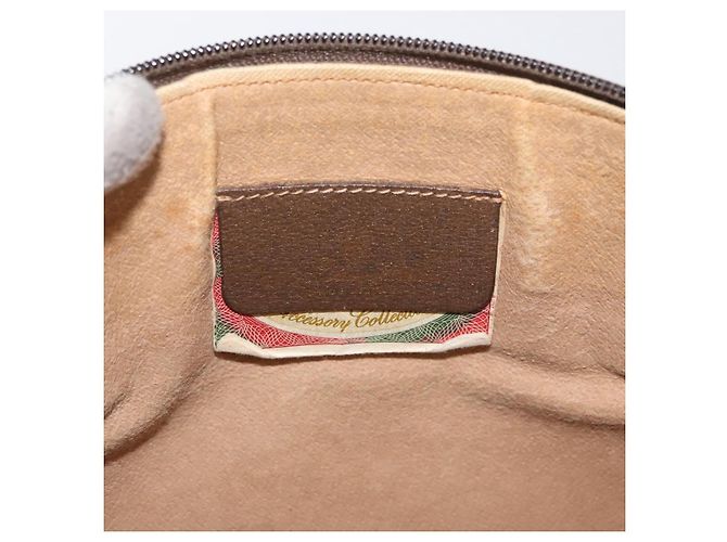 Bolsa GUCCI GG Supreme Web Sherry Line PVC Bege Ouro 904 02 026 Auth BA12949 Dourado - vista 19