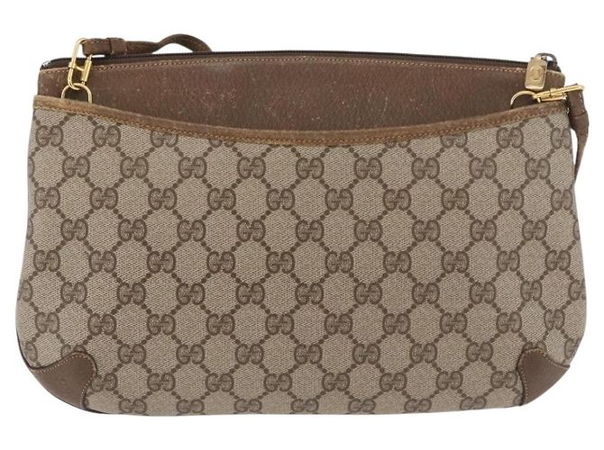 Bolsa GUCCI GG Supreme Web Sherry Line PVC Bege Ouro 904 02 026 Auth BA12949 Dourado - vista 2