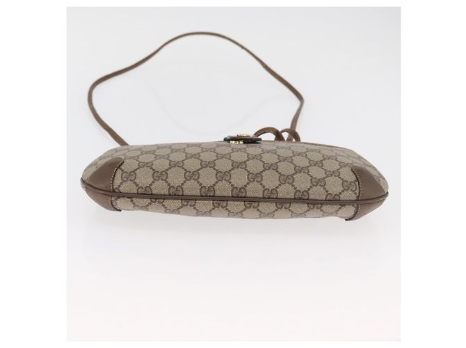 Bolsa GUCCI GG Supreme Web Sherry Line PVC Bege Ouro 904 02 026 Auth BA12949 Dourado - vista 5