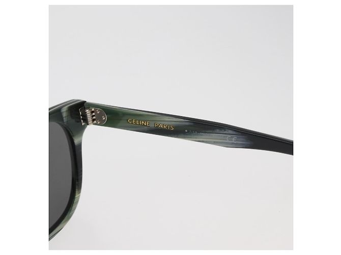 Céline Gafas de sol CELINE de plástico Verde Auth BA13226A - vista 10