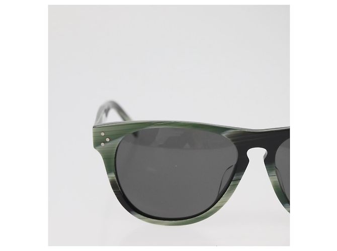 Céline Gafas de sol CELINE de plástico Verde Auth BA13226A - vista 4