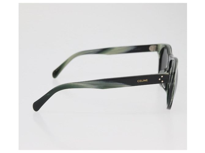Céline Gafas de sol CELINE de plástico Verde Auth BA13226A - vista 6