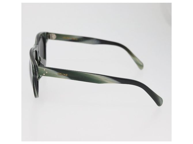 Céline Gafas de sol CELINE de plástico Verde Auth BA13226A - vista 8