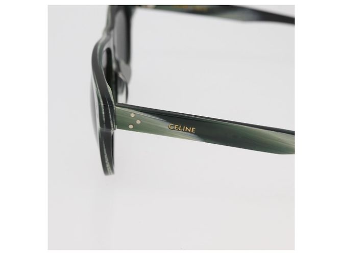 Céline Gafas de sol CELINE de plástico Verde Auth BA13226A - vista 9