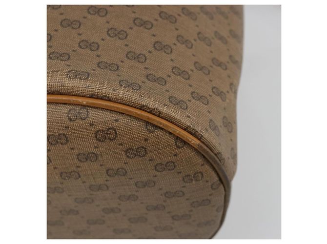 Borsa a Spalla GUCCI Micro GG Supreme PVC Beige Oro 001 904 0791 Auth 182379 D'oro - vista 15