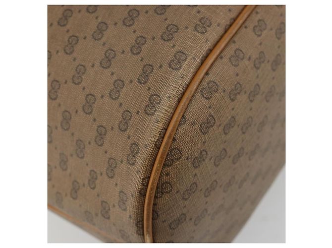 Borsa a Spalla GUCCI Micro GG Supreme PVC Beige Oro 001 904 0791 Auth 182379 D'oro - vista 16