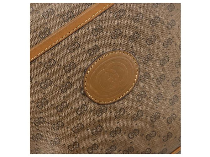 Borsa a Spalla GUCCI Micro GG Supreme PVC Beige Oro 001 904 0791 Auth 182379 D'oro - vista 17