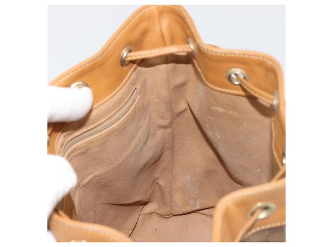 Borsa a Spalla GUCCI Micro GG Supreme PVC Beige Oro 001 904 0791 Auth 182379 D'oro - vista 19
