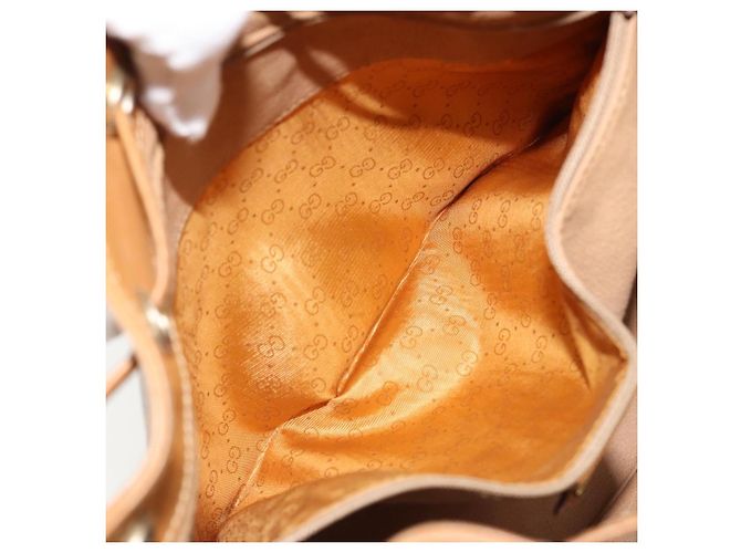 Borsa a Spalla GUCCI Micro GG Supreme PVC Beige Oro 001 904 0791 Auth 182379 D'oro - vista 22
