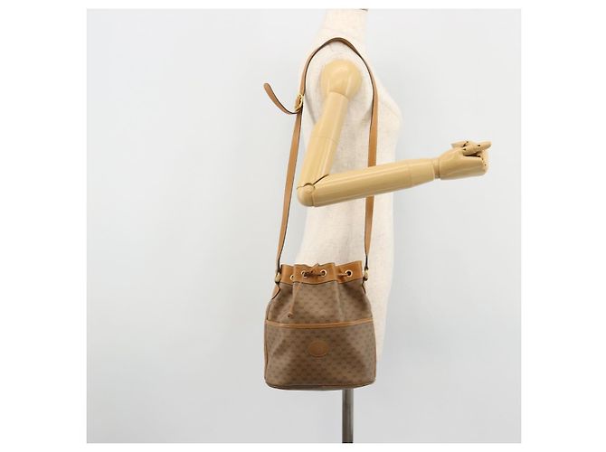 Borsa a Spalla GUCCI Micro GG Supreme PVC Beige Oro 001 904 0791 Auth 182379 D'oro - vista 24