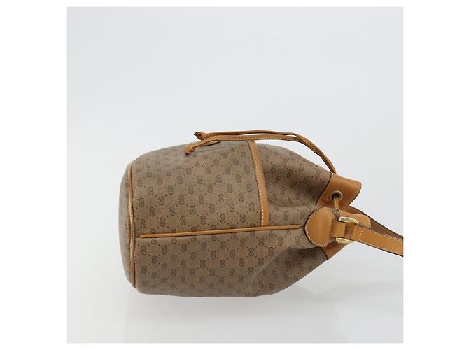 Borsa a Spalla GUCCI Micro GG Supreme PVC Beige Oro 001 904 0791 Auth 182379 D'oro - vista 3