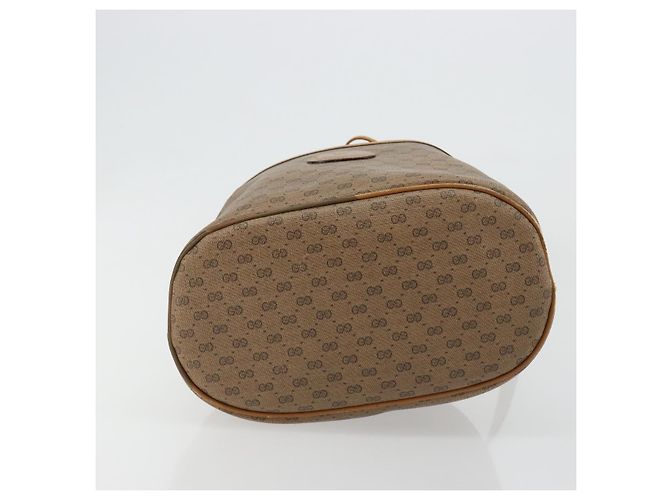 Borsa a Spalla GUCCI Micro GG Supreme PVC Beige Oro 001 904 0791 Auth 182379 D'oro - vista 5