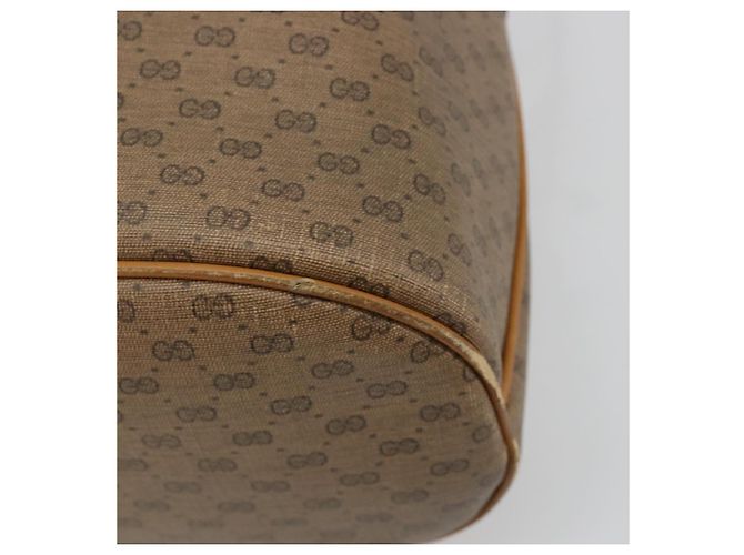 Borsa a Spalla GUCCI Micro GG Supreme PVC Beige Oro 001 904 0791 Auth 182379 D'oro - vista 9
