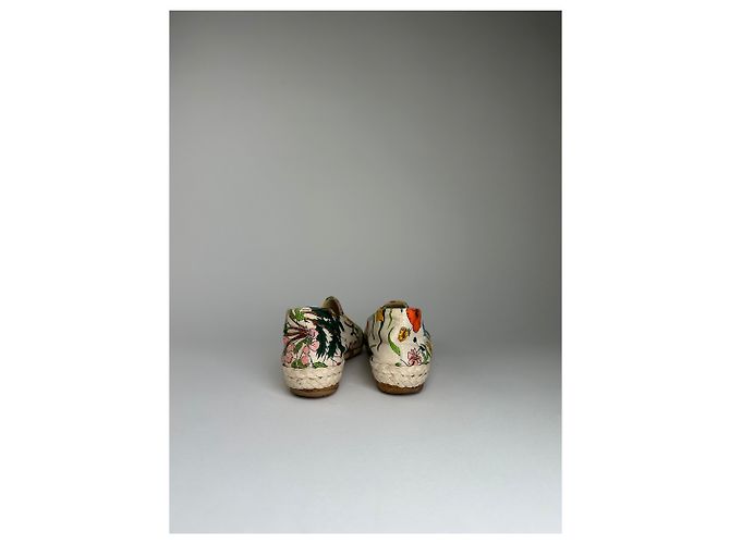 Espadrilles in tela floreale vintage Gucci Beige EU37 - vista 4