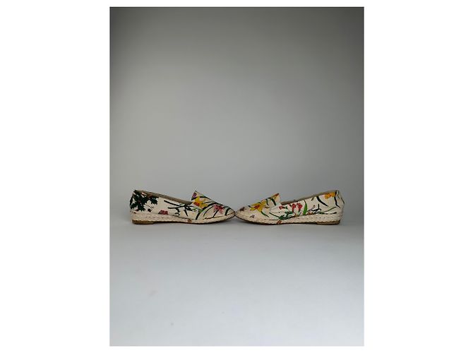 Espadrilles in tela floreale vintage Gucci Beige EU37 - vista 5