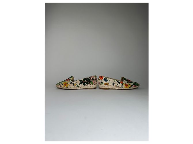 Espadrilles in tela floreale vintage Gucci Beige EU37 - vista 6