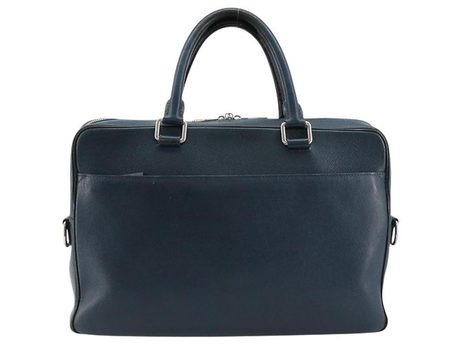 LOUIS VUITTON Taiga Porte Documents Business PDB Bag Blue M30645 LV Auth ka4533 - vista 13