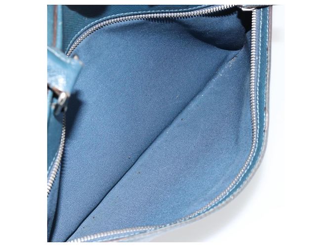 LOUIS VUITTON Taiga Porte Documents Business PDB Bag Blue M30645 LV Auth ka4533 - vista 23