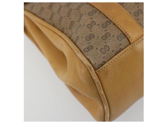Borsa GUCCI Micro GG Supreme in PVC Beige Oro 000 46 4857 Auth 182375 D'oro - vista 14