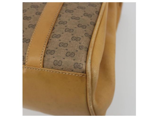 Borsa GUCCI Micro GG Supreme in PVC Beige Oro 000 46 4857 Auth 182375 D'oro - vista 15